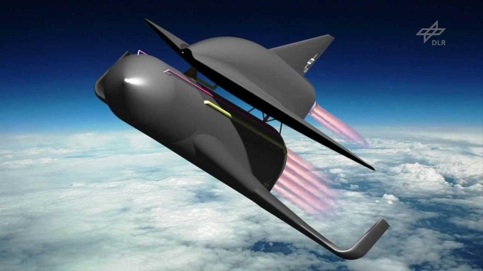 Das „Spaceliner“-Projekt des DLR sieht ein Flugzeug vor, dass am Rande der Erdatmosphäre fliegt. (Bild: Deutsches Zentrum für Luft- und Raumfahrt)