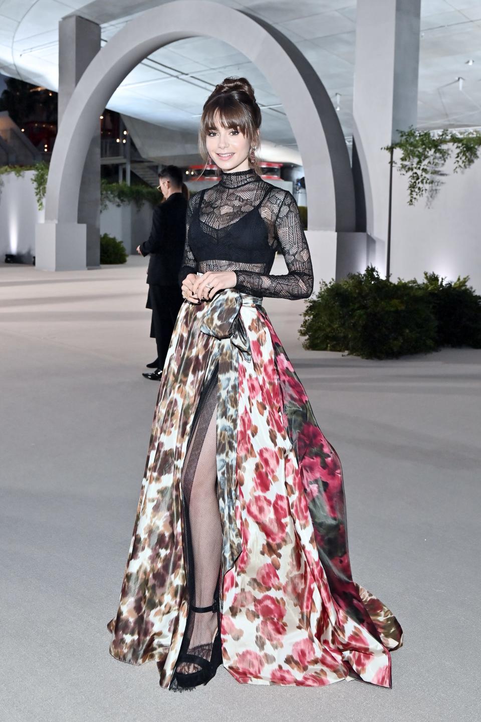 Lily Collins attends the Academy Museum of Motion Pictures 2nd Annual Gala on October 15, 2022.