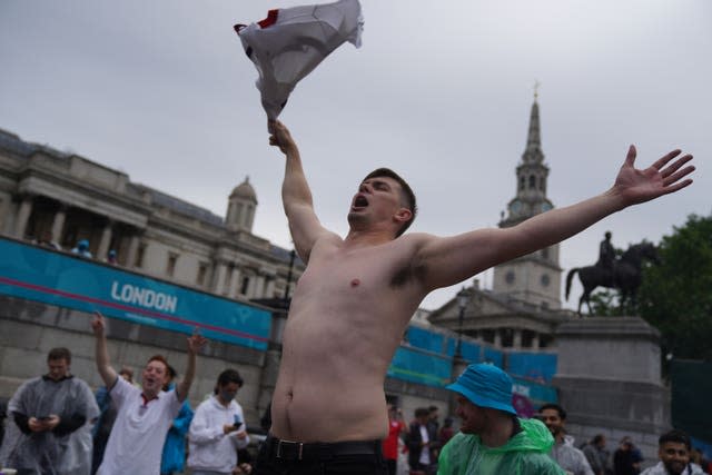 Fans watch England v Germany