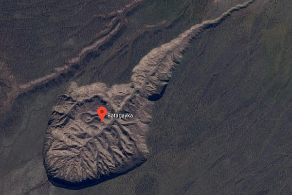 El cráter estaría creciendo cada vez más. Foto: Google Maps