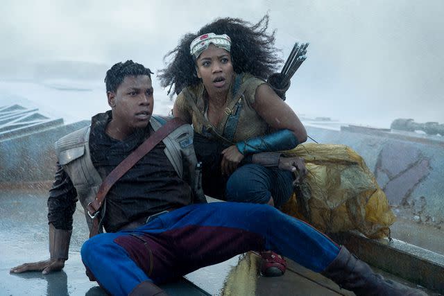 <p>Jonathan Olley/2019 Lucasfilm Ltd.</p> John Boyega and Naomi Ackie in 'Star Wars: Episode IX — The Rise of Skywalker'