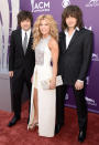 LAS VEGAS, NV - APRIL 07: (L-R) Neil Perry, Kimberly Perry, and Reid Perry of music group The Band Perry attend the 48th Annual Academy of Country Music Awards at the MGM Grand Garden Arena on April 7, 2013 in Las Vegas, Nevada. (Photo by Frazer Harrison/ACMA2013/Getty Images for ACM)