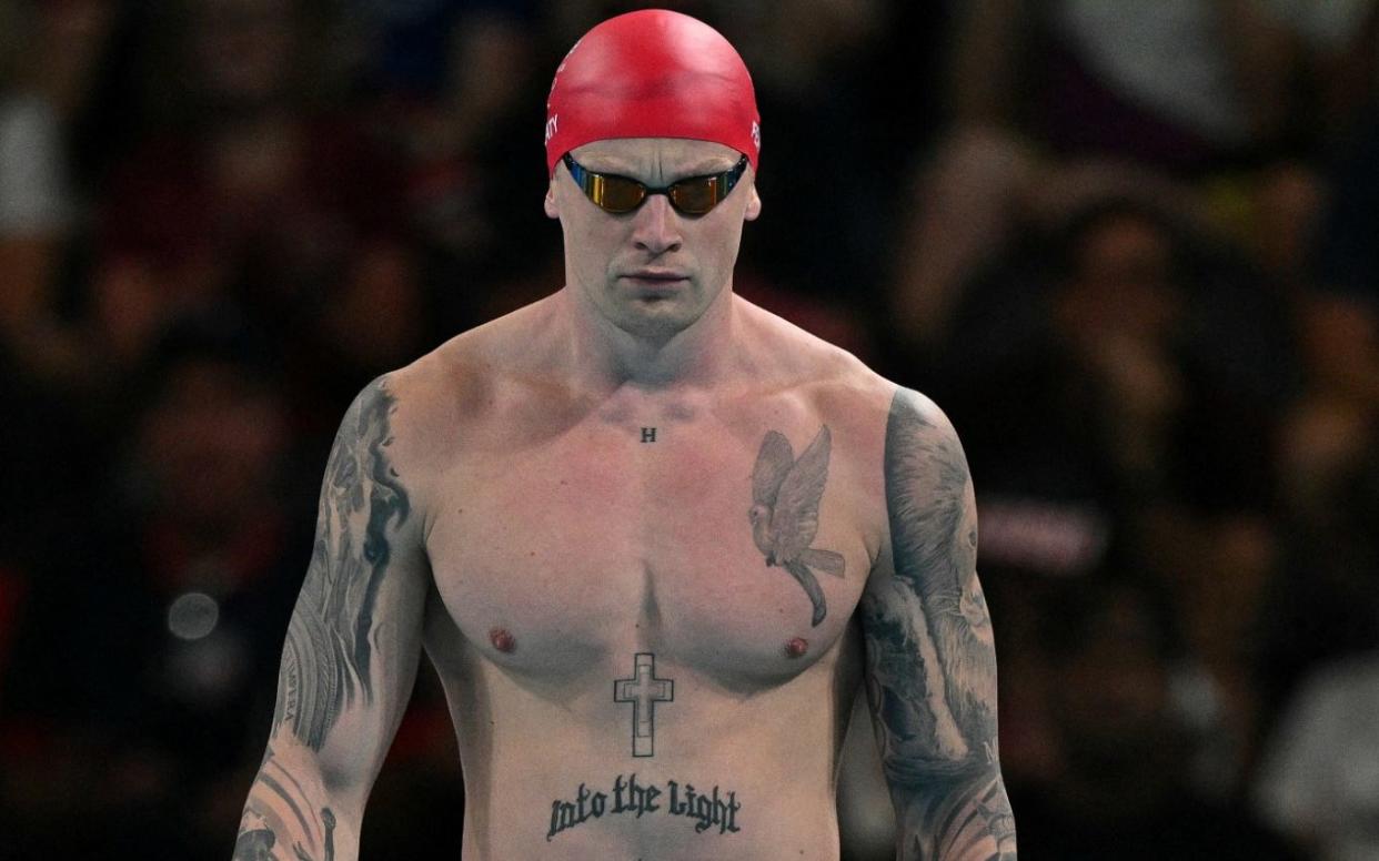 Britain's Adam Peaty before the final of the men's 4x100m medley relay final