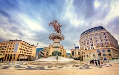 Skopje, and its controversial statue - Credit: ISTOCK