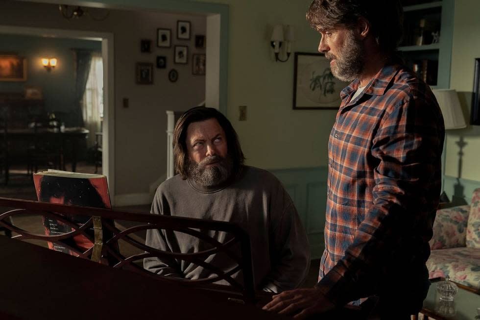 Nick Offerman and Murray Bartlett in a pivotal episode of The Last of Us. (Photo: Liane Hentscher/HBO)