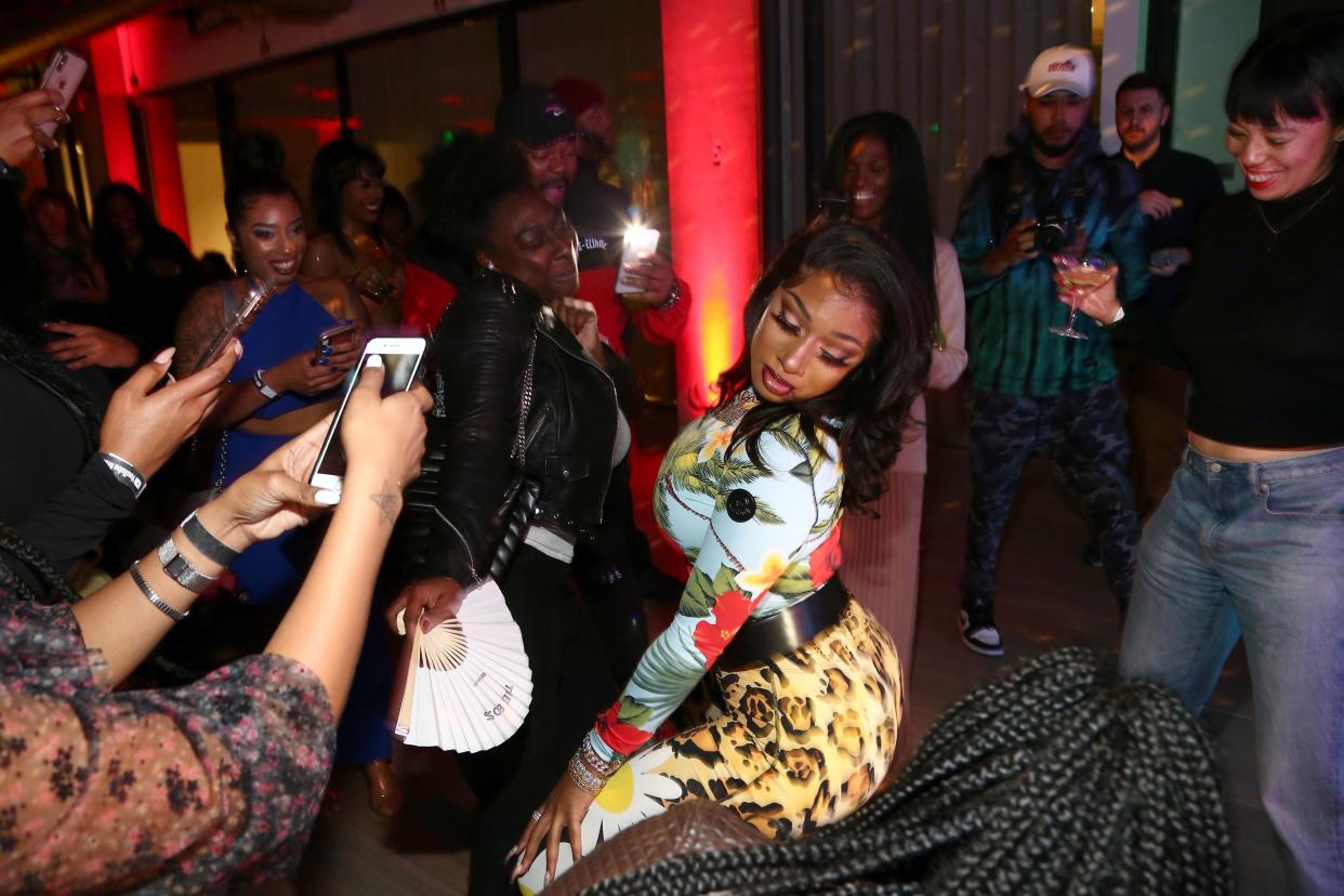 Megan Thee Stallion attends A Celebration of The Fearless Women in Music Hosted by YouTube Music and Megan Thee Stallion at Spring Studios on Dec. 11, 2019, in Los Angeles, Calif.