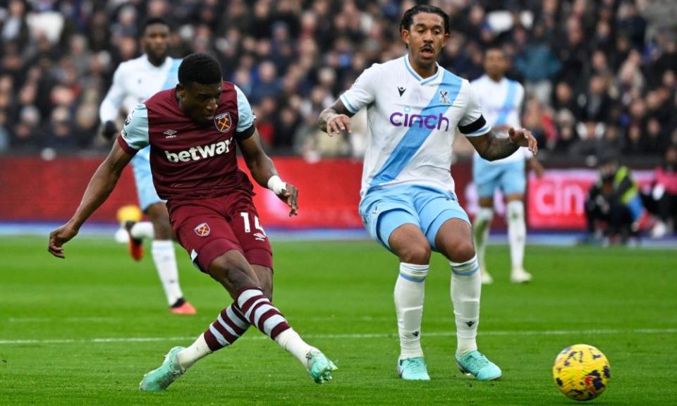 Mohammed Kudus scores the opener for West Ham