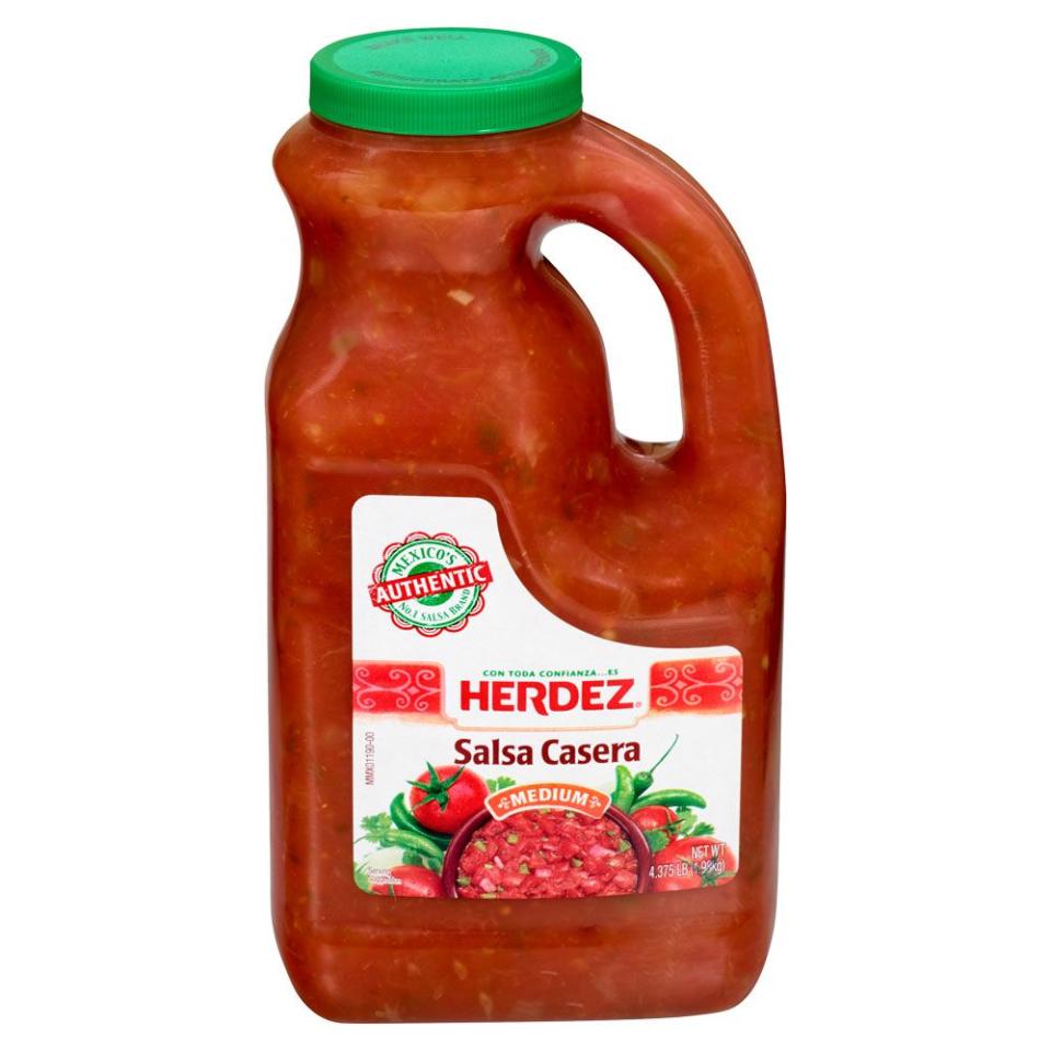 <p><strong>Herdez</strong></p><p>Walmart</p><p><strong>$6.24</strong></p><p>Herdez is Mexico's number one salsa brand and can be found at most major retailers to add authentic spice to any dish.</p>