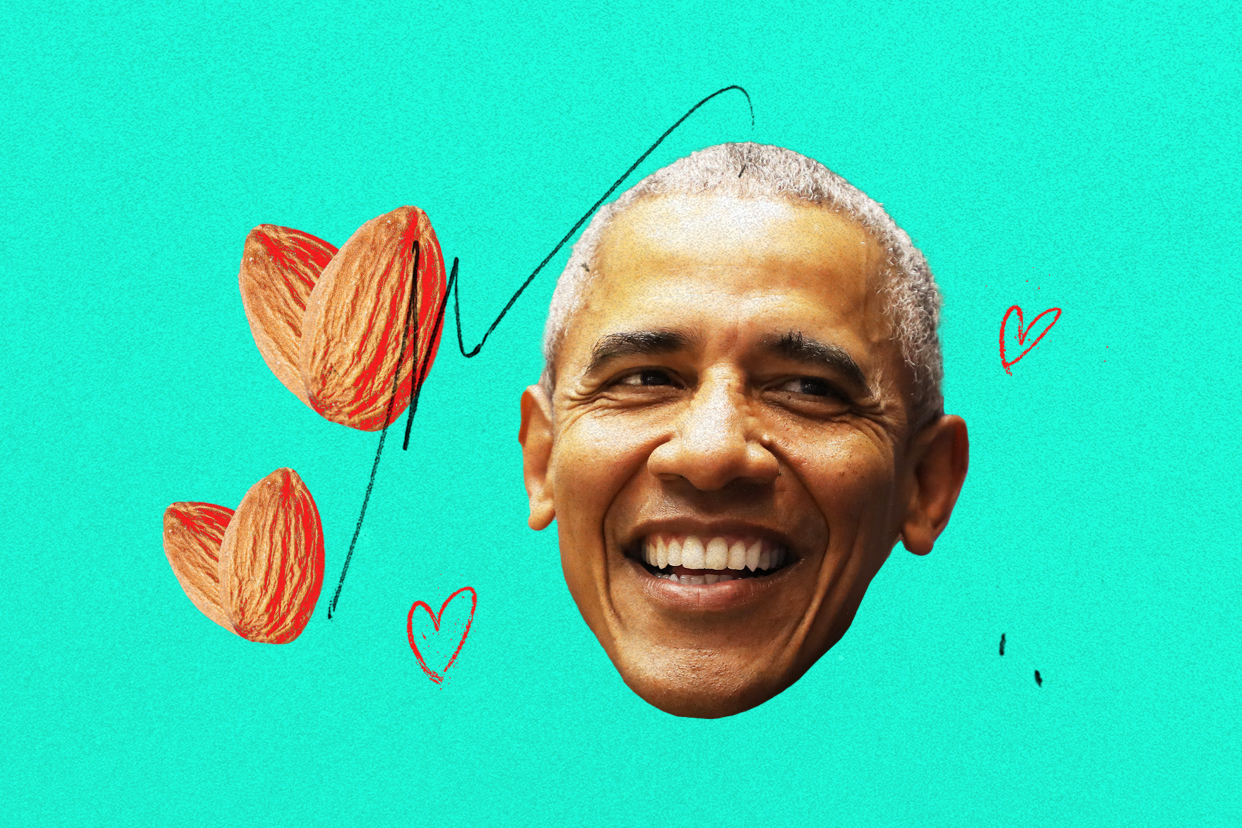 Almonds have fiber and protein, making them a satisfying snack that's Obama approved.