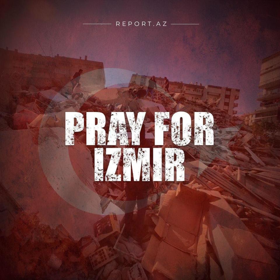 強震重創伊茲米爾，網路發起為伊茲米爾祈福的活動。（翻攝推特@FatihSeferagic）