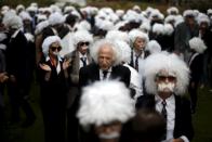 <span><b>2nd most popular.</b> <br>Benny Wasserman, 81, (C) stands with other people dressed as Albert Einstein as they gather to establish a Guinness world record for the largest Einstein gathering, to raise money for School on Wheels and homeless children's education, in Los Angeles, California, United States, June 27, 2015. (REUTERS/Lucy Nicholson)</span>