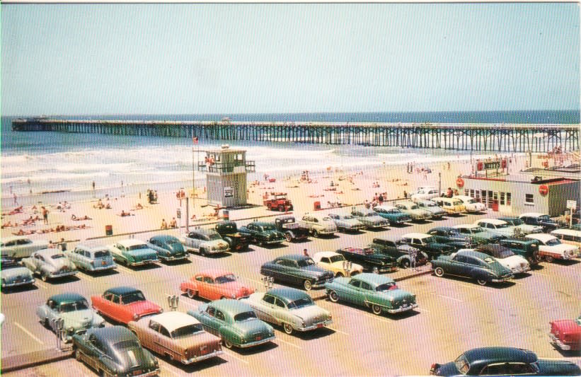 Oceanside Pier and beach area.