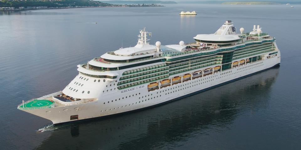 the Serenade of the Seas in the water