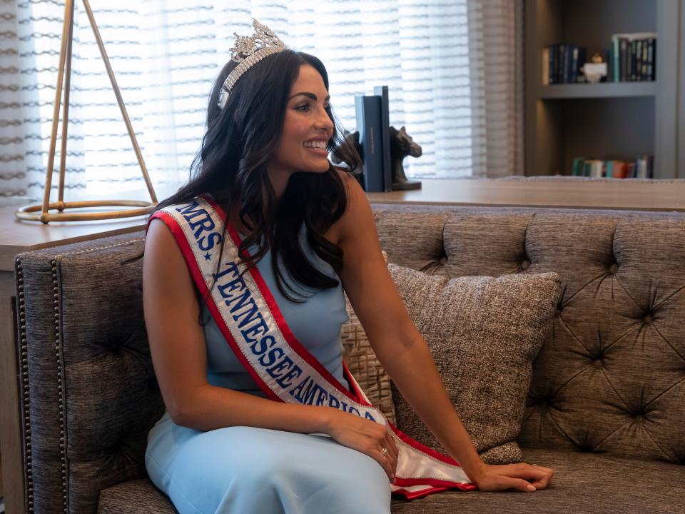 Sweden Perkins, Mrs. Tennessee America, is photographed at the Harpeth Hotel Thursday, Jun 16, 2022; Franklin, TN, USA;  Mandatory Credit: Alan Poizner-The Tennessean