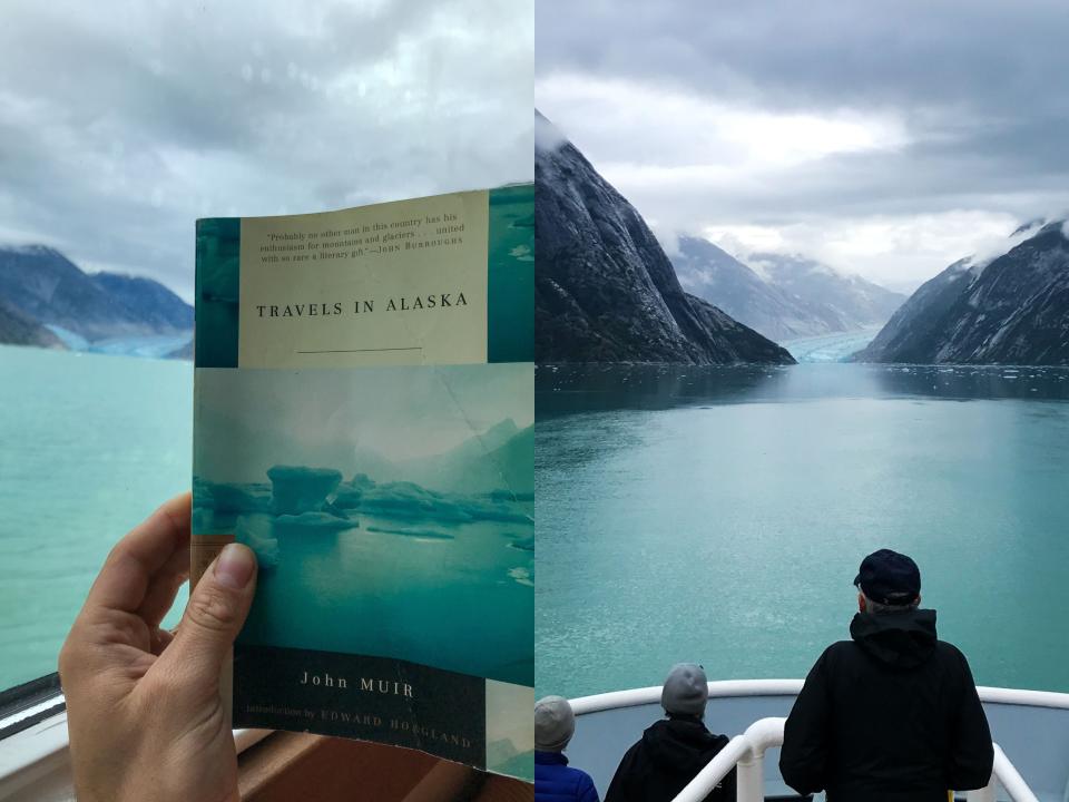 Relaxing aboard the ship and taking in the views.