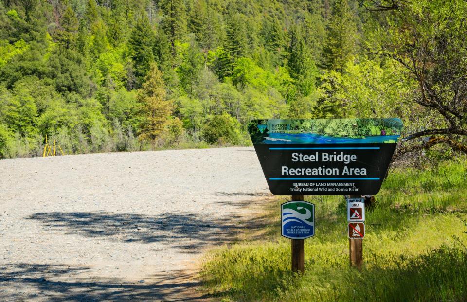 The Steel Bridge Campground is situated next to the Trinity River in Trinity County.