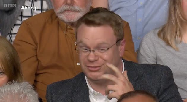 A member of the Conservative Party said he only remained in the party to remove Boris Johnson (Photo: BBC Question Time)