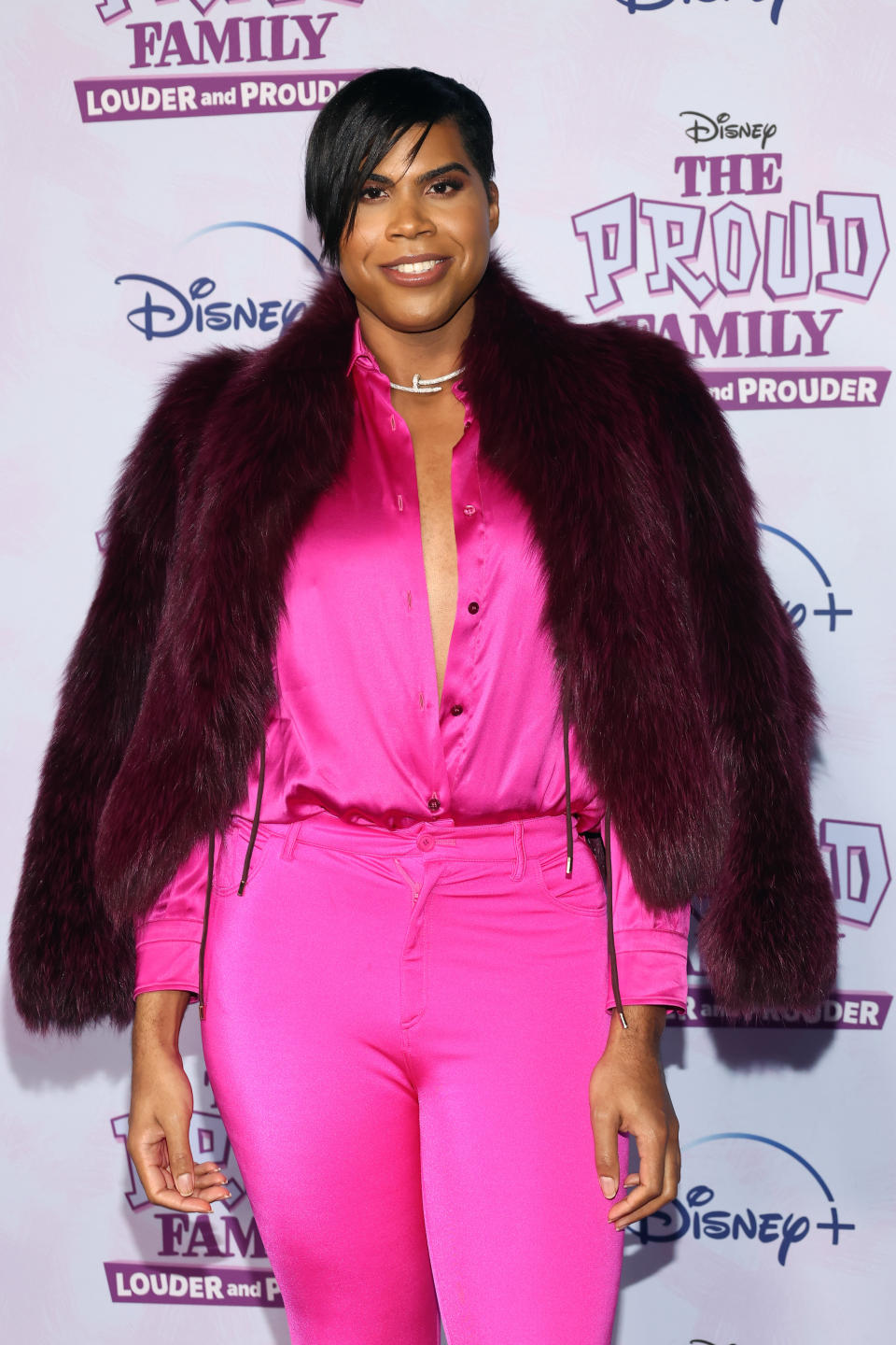 LOS ANGELES, CALIFORNIA – JANUARY 19: <a href="https://www.vibe.com/t/ej-johnson/" rel="nofollow noopener" target="_blank" data-ylk="slk:EJ Johnson;elm:context_link;itc:0;sec:content-canvas" class="link ">EJ Johnson</a> attends the red carpet event for Disney+ Original Series “The Proud Family: Louder and Prouder” at Nate Holden Performing Arts Center on January 19, 2023 in Los Angeles, California. (Photo by Tommaso Boddi/Getty Images)