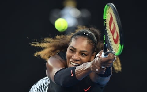 Serena Williams in action against Venus Williams, during the women's singles final on day 13 of the 2018 Australian Open tennis tournament in Melbourne - Credit: Peter Parks/AFP/Getty Images