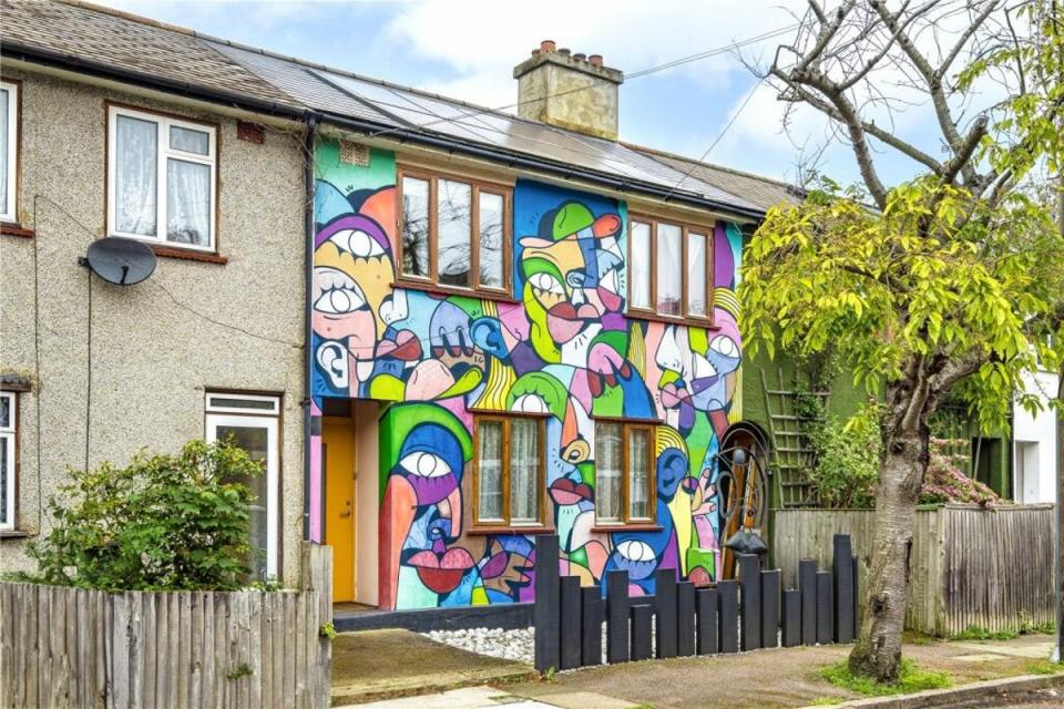 Artist Renato Hunter painted this house mural in 2015 (Rightmove)