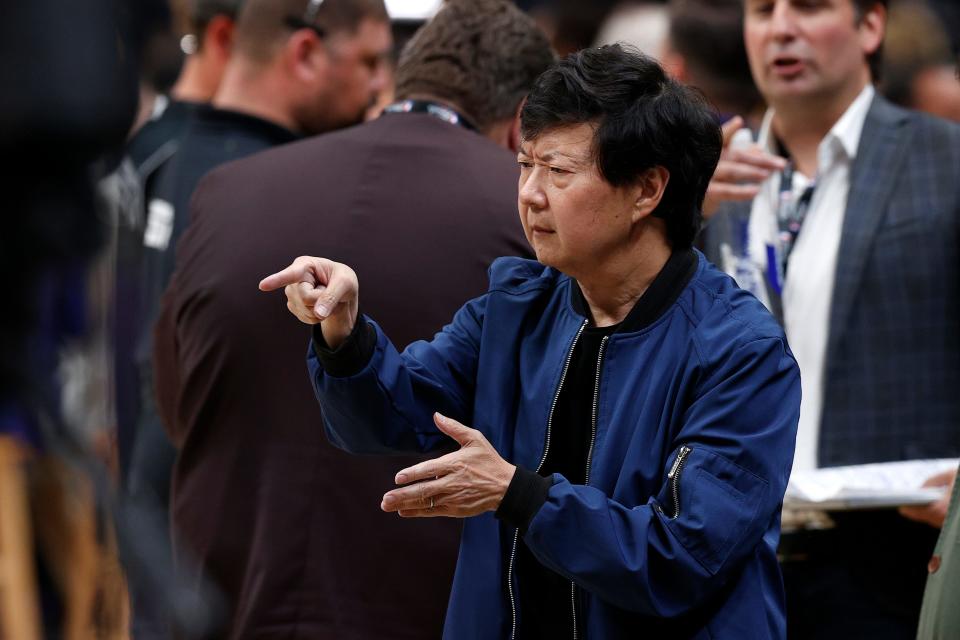 Jun 1, 2023; Denver, CO, USA; American actor Ken Jeong after game one of the 2023 NBA Finals between the Miami Heat and the Denver Nuggets at Ball Arena. Mandatory Credit: Isaiah J. Downing-USA TODAY Sports ORG XMIT: IMAGN-711734 ORIG FILE ID:  20230601_ojr_bd3_171.JPG