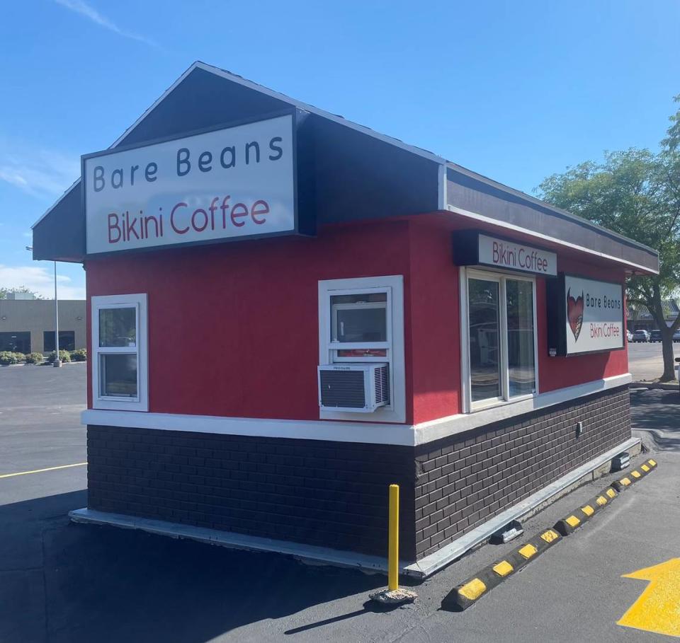 Bare Beans Bikini Coffee, a coffee stand with bikini-wearing baristas, is now open on Fairview Avenue.