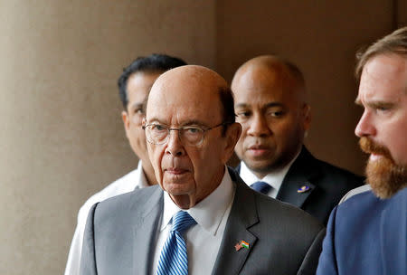 FILE PHOTO: U.S. Commerce Secretary Wilbur Ross arrives to attend the Trade Winds Indo-Pacific Trade Mission and Business Forum in New Delhi, India, May 7, 2019. REUTERS/Anushree Fadnavis/ File Photo