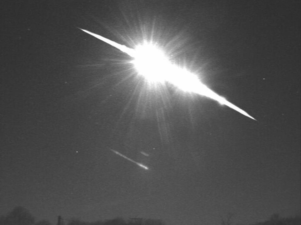 A bolide meteor, the largest class, captured over Wilcot in Wiltshire in 2021 (UKMON)