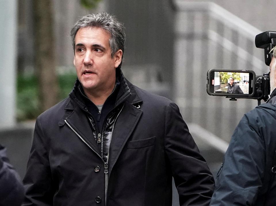 Michael Cohen leaves court in New York, 2021 (REUTERS)