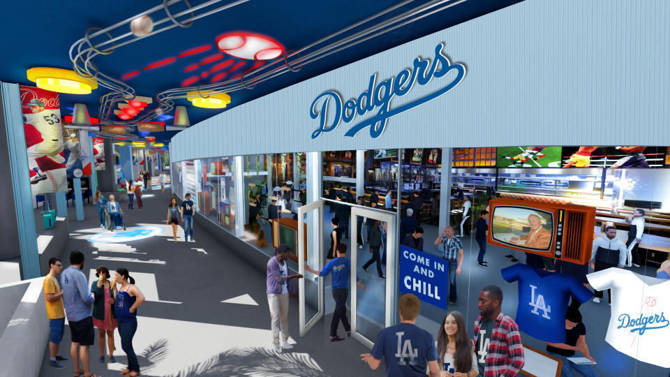 A rendering of Dodger Stadium's upcoming $100 million dollar face lift.