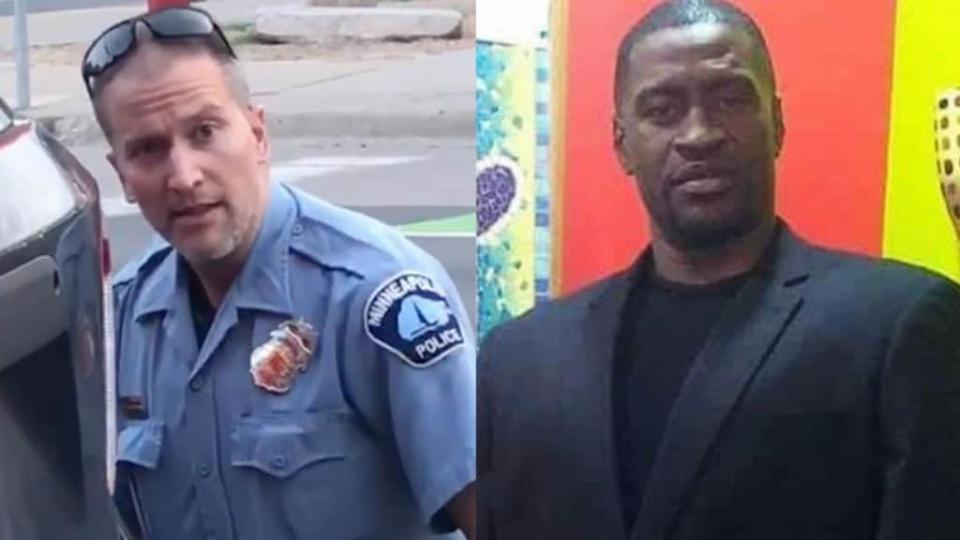 Former Minneapolis police officer Derek Chauvin and George Floyd, left to right. (Photo: Floyd family)