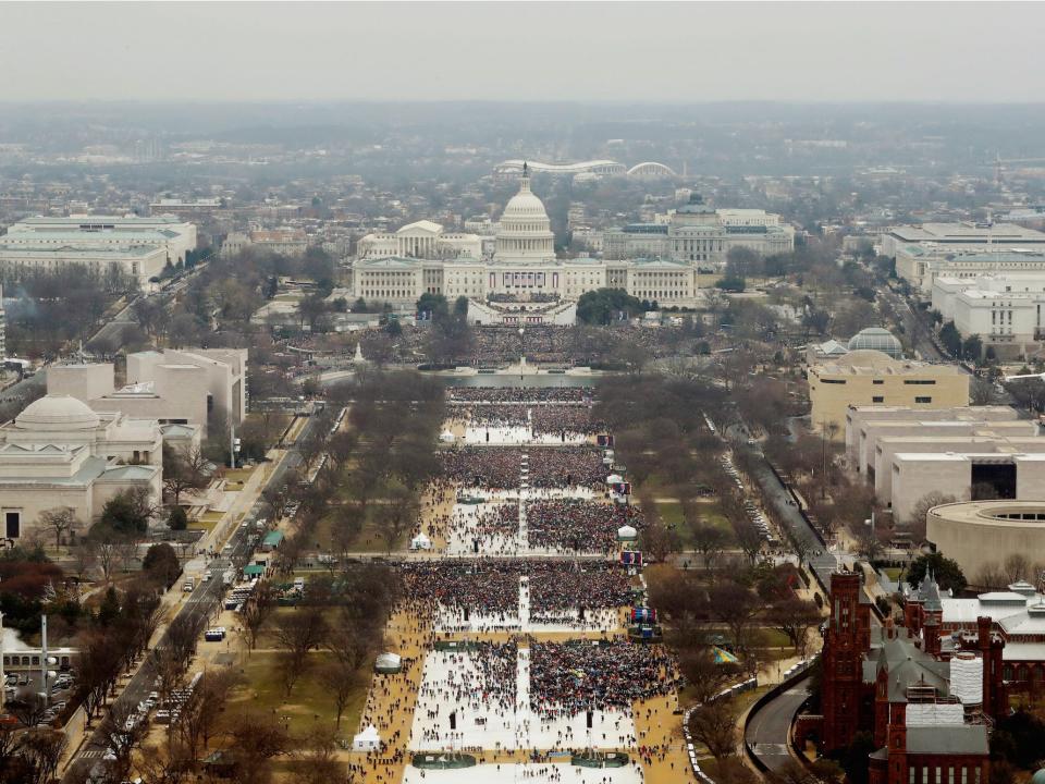 Attendees at the inauguration ceremonies to swear in Donald Trump as the 45th president of the US.