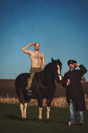 Brewdog's founders promoting their Russian 'protest beer'. Photo: Brewdog