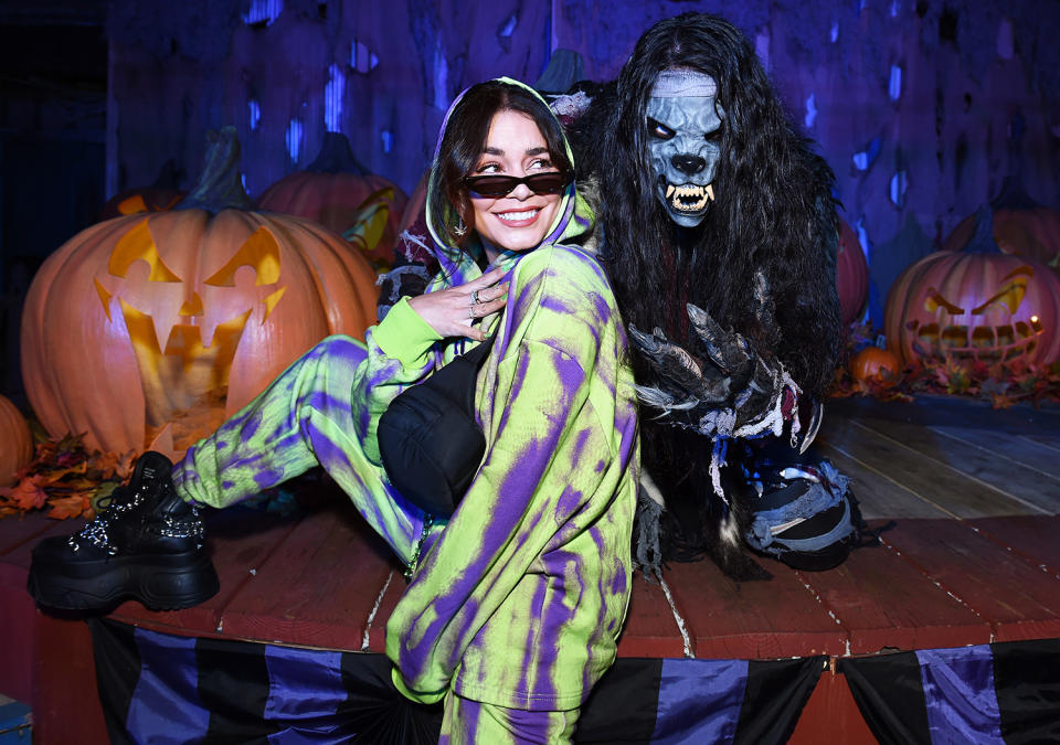 <p>Vanessa Hudgens kicks off Halloween season early with a visit to Knott's Scary Farm on Sept. 17.</p>