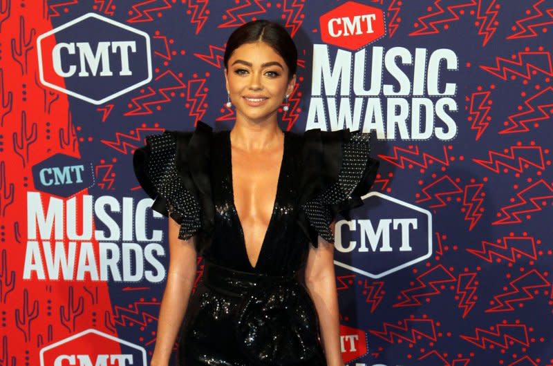 Sarah Hyland attends the CMT Music Awards in 2019. File Photo by John Sommers II/UPI