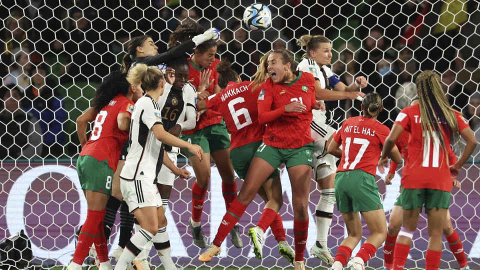 Morocco was beaten 6-0 by Germany in its opening match of the 2023 Women's World Cup. - Victoria Adkins/AP