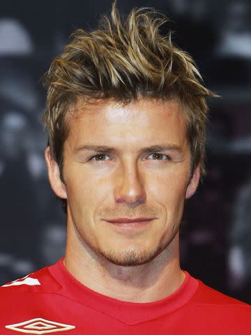 Alex Livesey/Getty David David Beckham poses during the Umbro England kit launch held on February 27, 2006, in Manchester, England.