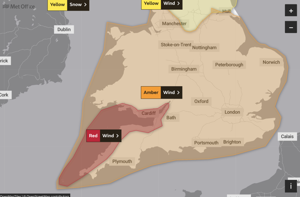 A red weather alert has been issued for parts of the UK as Storm Eunice (Met Office) 