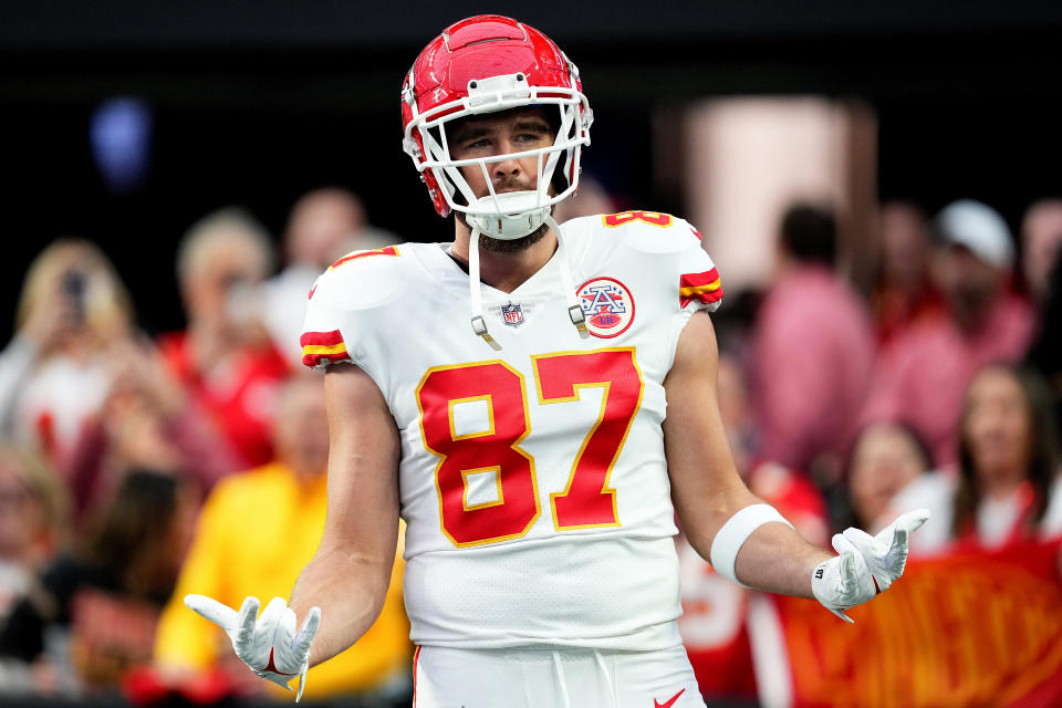 Travis Kelce was one of two unanimous selections to the 2022 NFL All-Pro team. (Photo by Chris Unger/Getty Images)
