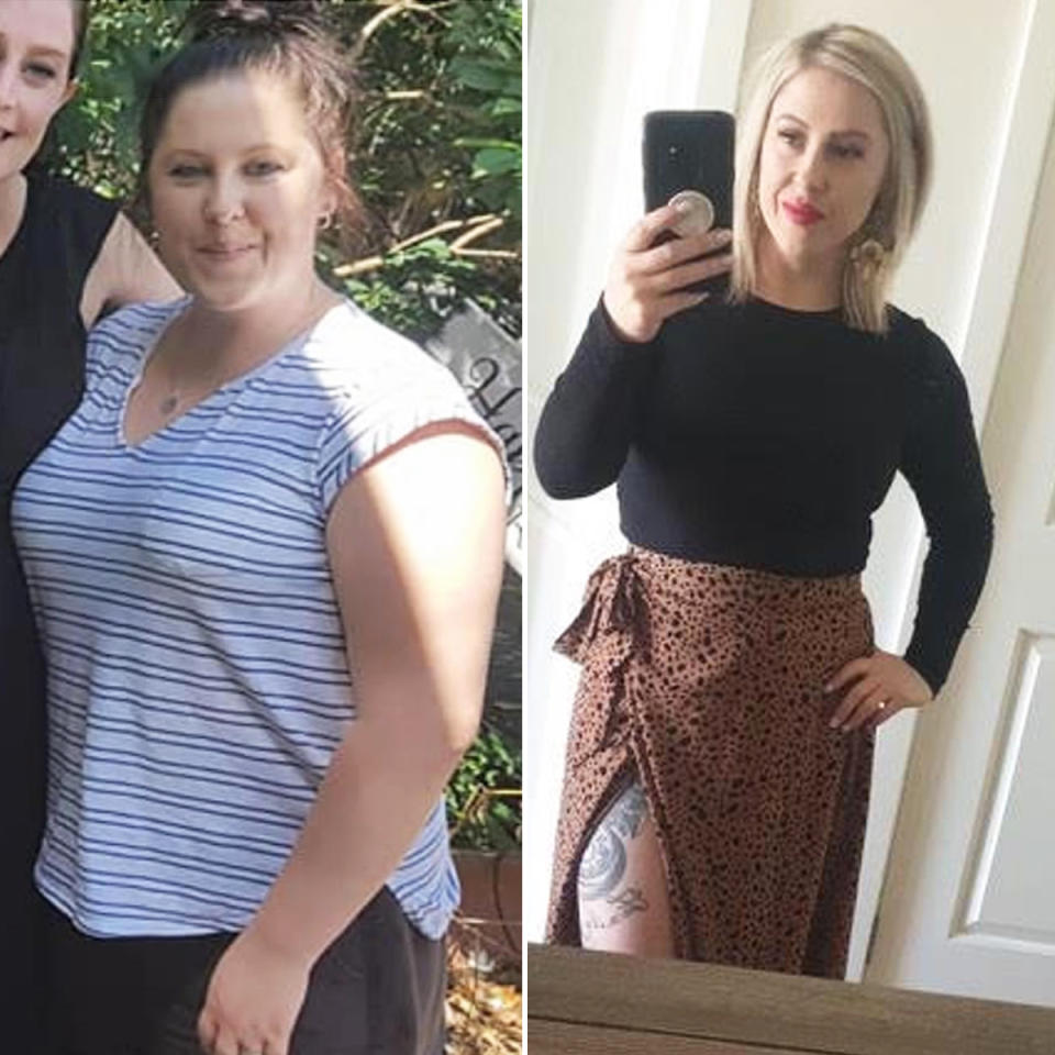 weight loss before and after Kyla Bates