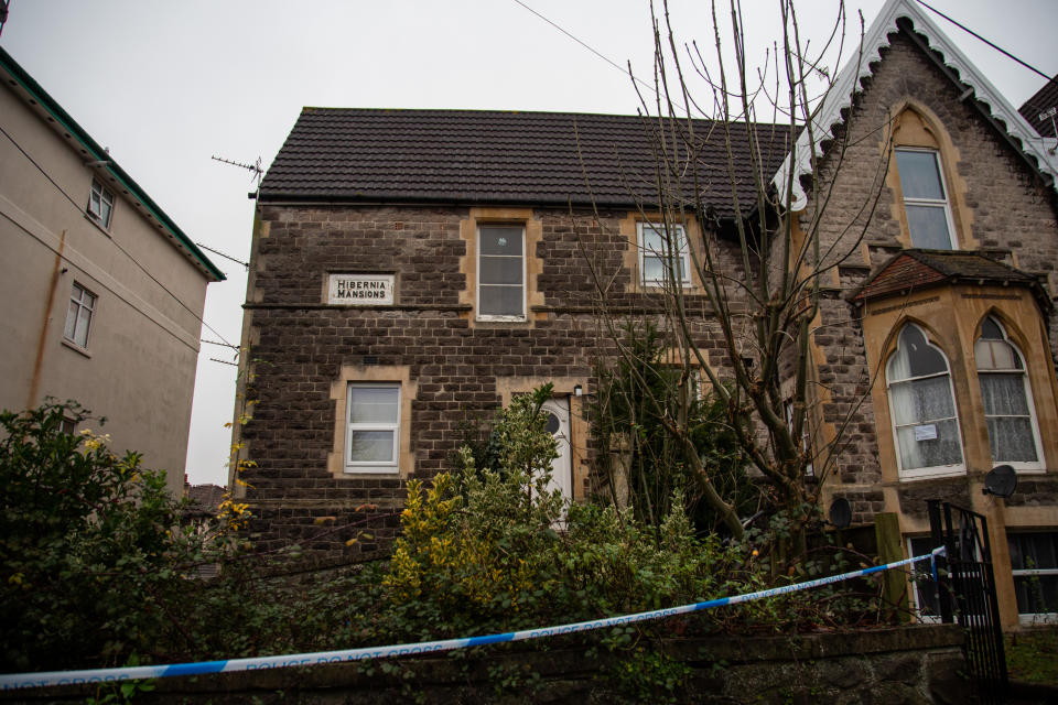 The property in Weston-super-Mare where a newborn baby was found dead in the back garden. (SWNS)