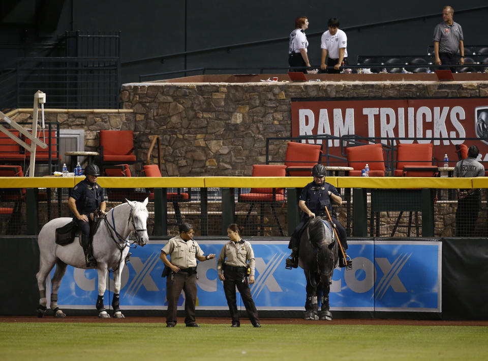 The Diamondbacks made sure to keep the Dodgers out of their pool. (AP Photo/Ross D. Franklin)