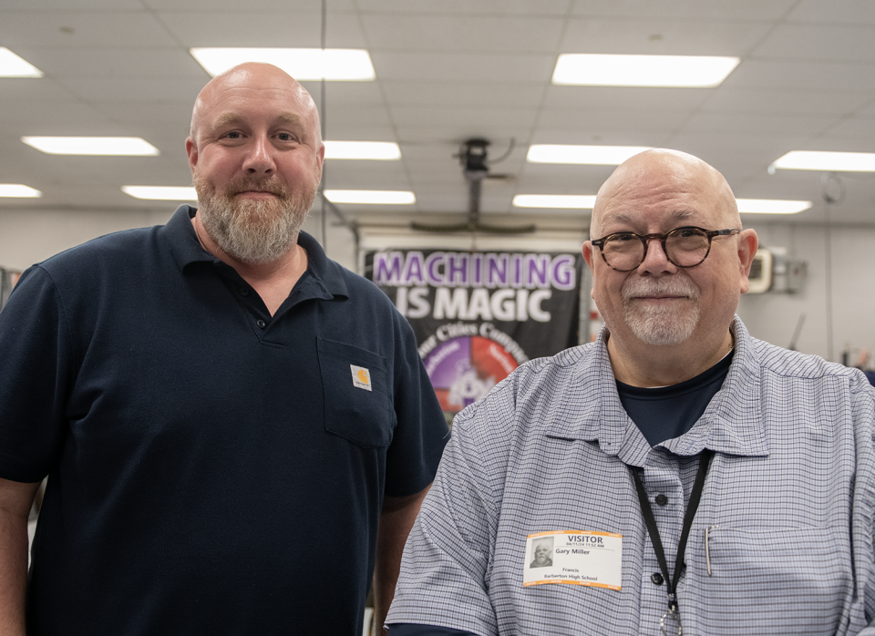Jim Hedrick, Akron Electric plant manager, and Gary Miller, BWXT talent specialist, are part of the Business Advisory Council that works with the Barberton school district's career technical education students.