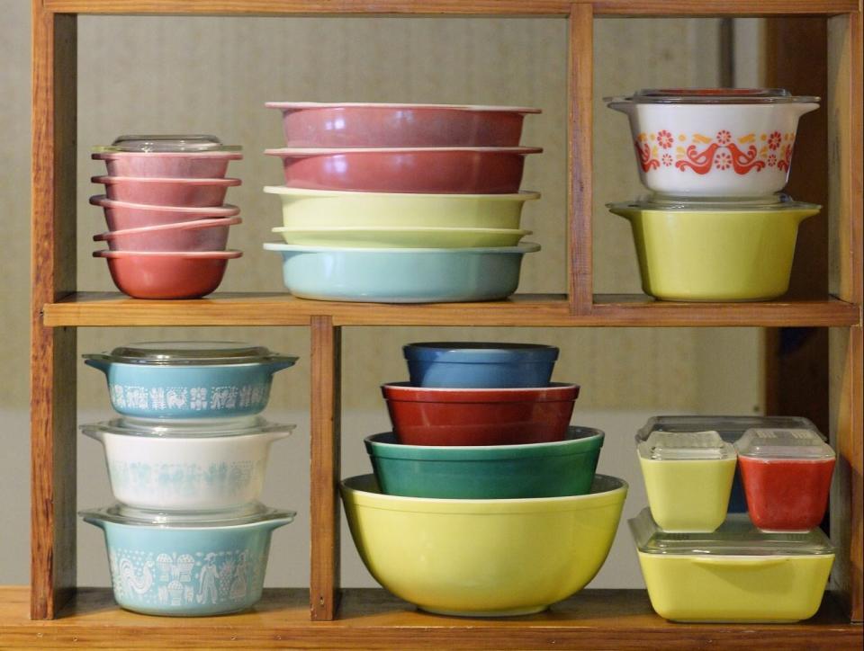 Pyrex on the shelves at home