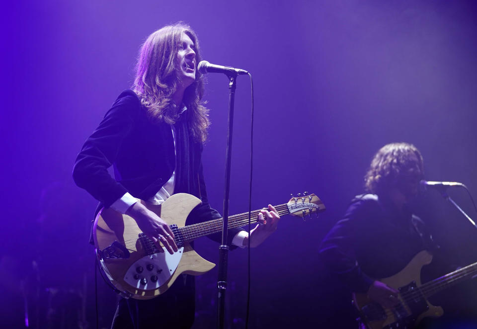 <p>The Blossoms performing on stage at a music festival in Sefton Park in Liverpool as part of the national Events Research Programme (ERP). Picture date: Sunday May 2, 2021.</p>
