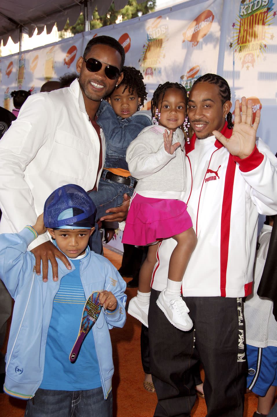 2006: Willow and Jaden Smith meet Ludacris at an Awards Show