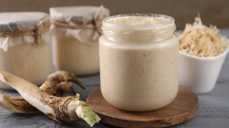 jar of horseradish sauce