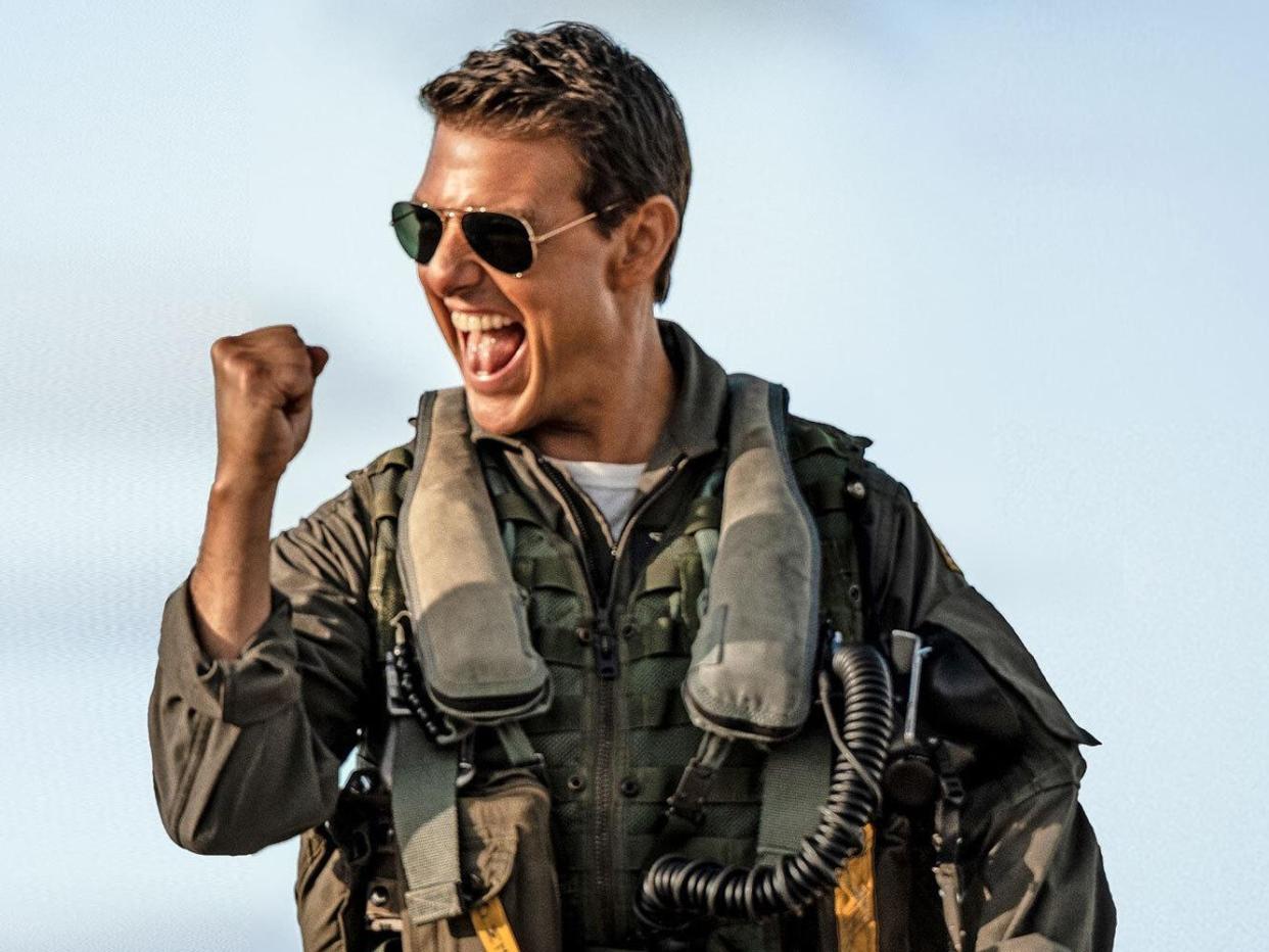 An image of Tom Cruise in "Top Gun: Maverick."