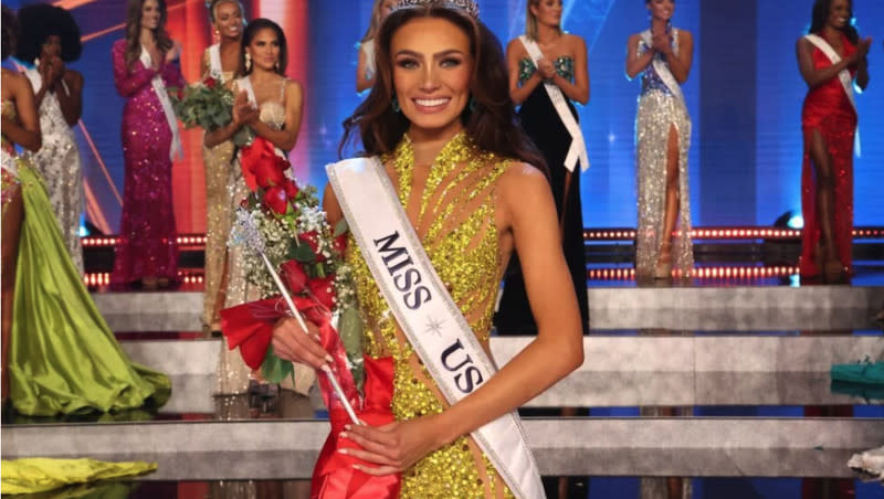 Miss Utah USA Noelia Voight was crowned Miss USA 2023 on Friday, Sept. 29, 2023, at the Grand Sierra Resort and Casino’s Grand Theatre in Reno Tahoe.