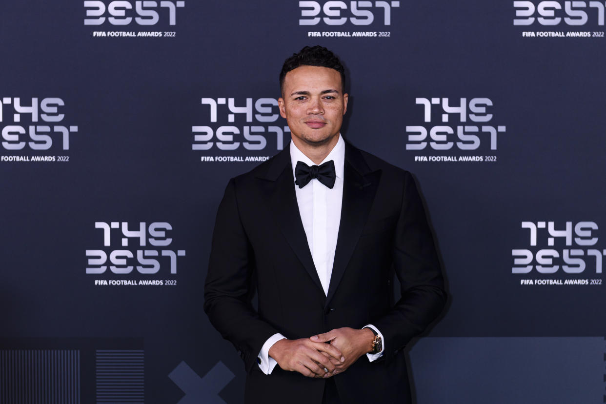 PARIS, FRANCE - FEBRUARY 27: Jermaine Jenas poses for photos during the Green Carpet Arrivals prior The Best FIFA Football Awards 2022 on February 27, 2023 in Paris, France. (Photo by Marcio Machado/Eurasia Sport Images/Getty Images)